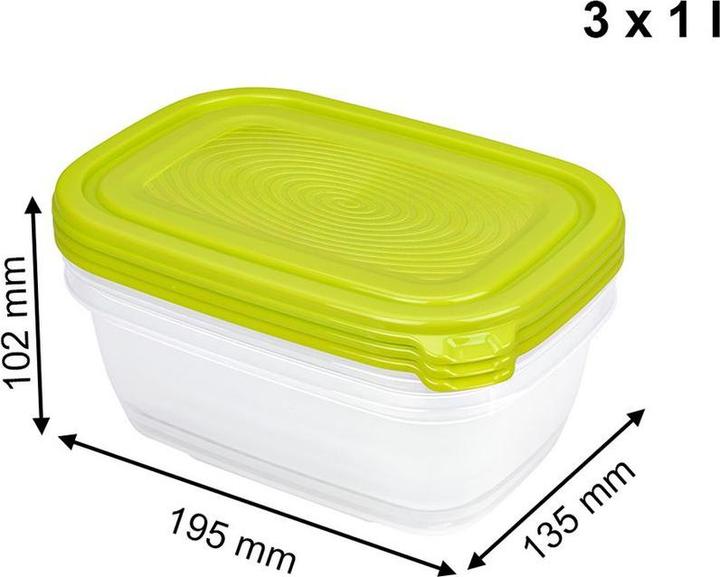 Actual product image Rotho FOOD BOX SUNSHINE SET 1.0 3PCS (1 l)