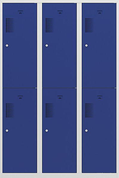 Actual product image eurokraft basic Locker, 6 compartments, width 1200 mm (120 cm, 180 cm)