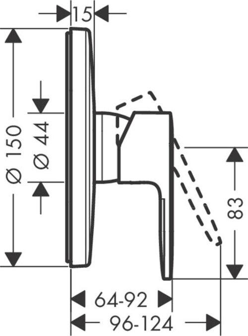 Actual product image hansgrohe Vernis Blend concealed single-lever shower mixer for iBox universal