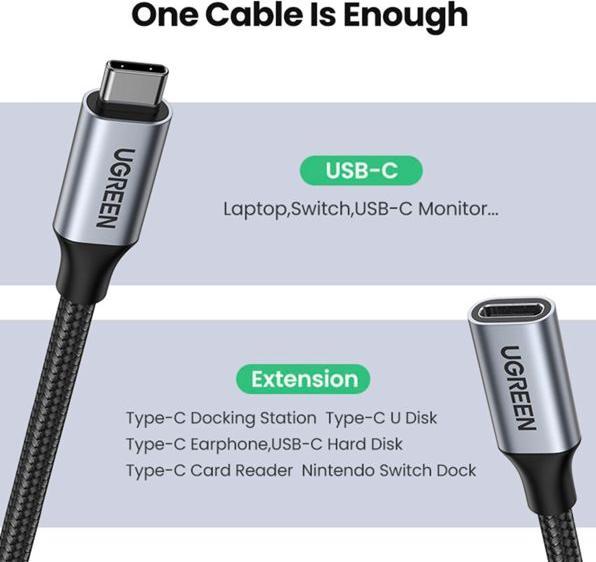 Image du produit Ugreen USB C – USB C (1 m, USB 3.1, 100 W)