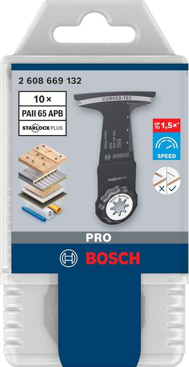 Immagine prodotto Bosch Professional Zubehör PRO PAII 65 APB Lama per utensili multifunzione, 65 x 55 mm