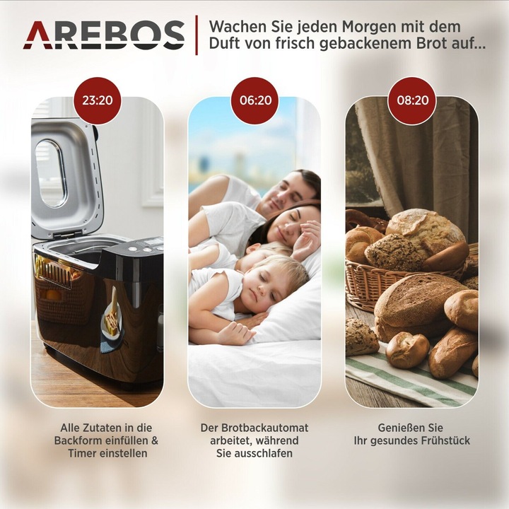 Produktbild Arebos Brotbackautomat