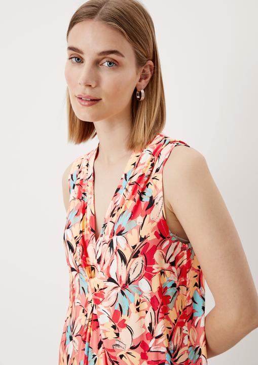 Produktbild s.Oliver Kleid Musterkleid mit Falten (36)
