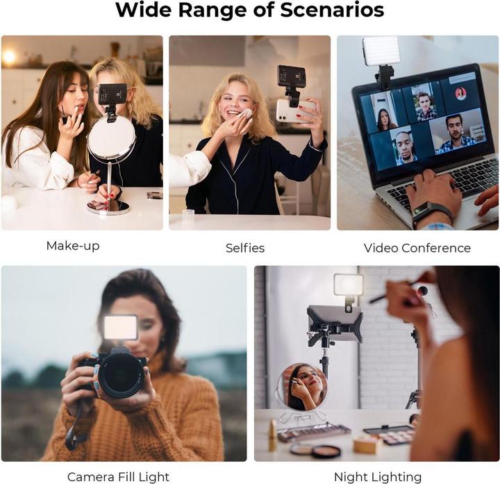 Image du produit K&F Concept Lampe LED, 3000K-10000K, lumière chaude, froide et bicolore