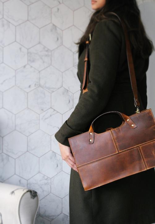 Immagine prodotto Only-Bags.Store Borsa in pelle, borsa a tracolla, borsa a manico alto, regalo di Natale