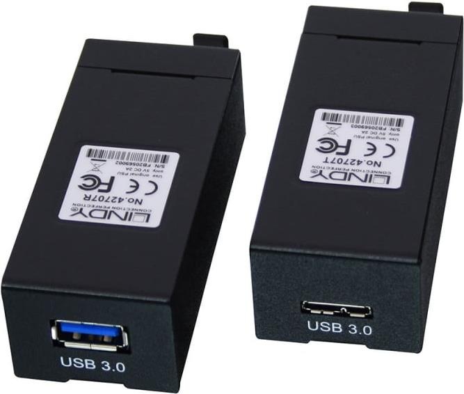 Produktbild Lindy USB 3.1 / 3.0 LWL/Fibre Optic Extender 400m (400 m, USB 3.1)