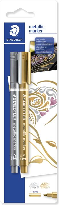 Produktbild Staedtler Metallic Marker gold/silb. 2er (2x)