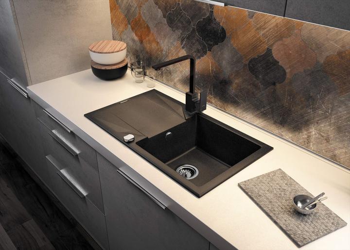 Actual product image Deante Kitchen Tap With Rectangular Spout Black Anemone