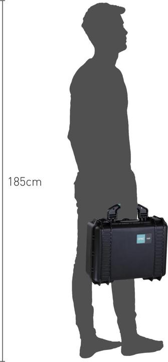 Produktbild HPRC 2400 Koffer mit Schaumstoff,schwarz/blau (Fotokoffer)
