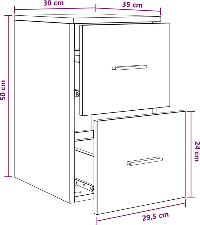 Produktbild vidaXL Badezimmerschrank (35 x 30 x 50 cm)