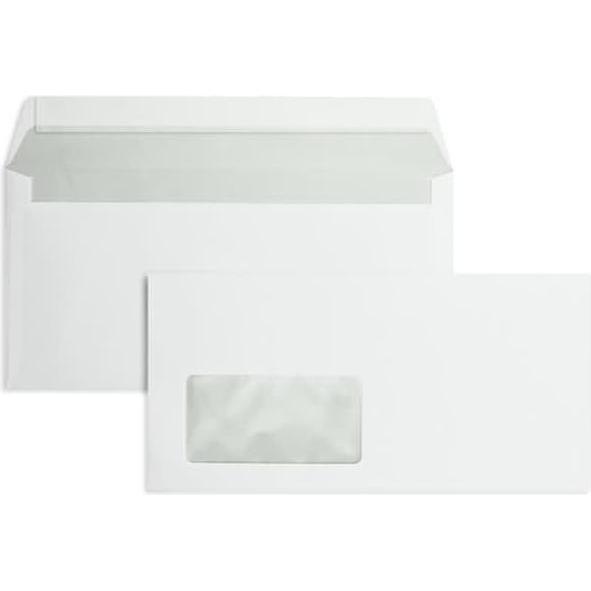 Blanke, Briefumschlag, Briefumschläge DIN C6/5 80g/qm haftklebend Fenster VE=1000 Stück weiss (C6/5, 1000 x)