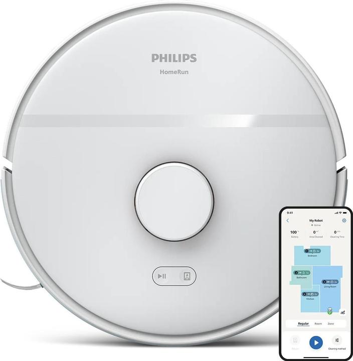 Actual product image Philips HomeRun 2000 Series Robot Vacuum with Mopping Function (6000 Pa, Wiping cloth)