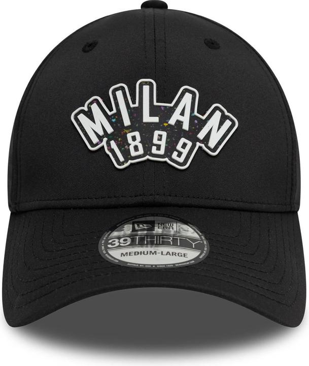 Produktbild New Era 39Thirty Stretch Cap RUBBER AC Mailand schwarz - XS/ (S)