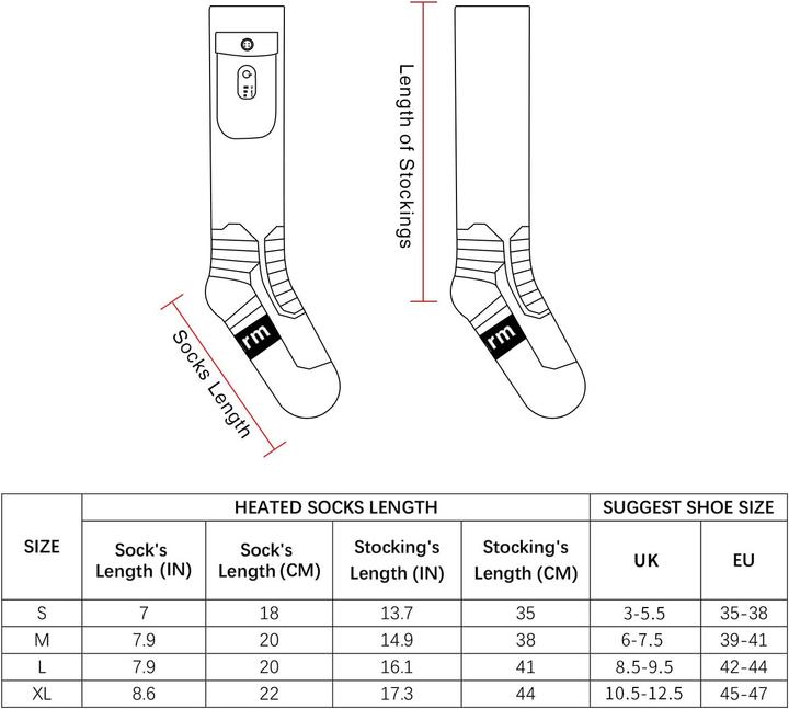 Actual product image Dr. Warm Heated Socks with Wireless Remote Control