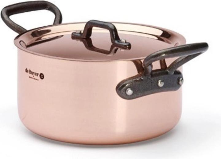 Immagine prodotto de Buyer Casseruola Con Coperchio Prima Matera Manici In Ghisa ø16c (16 cm, Pentola, Rame, Acciaio inossidabile, Ghisa)