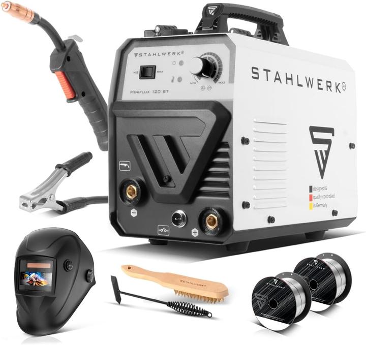 Produktbild Stahlwerk Schweissgerät Mini FLUX 120 ST mit ARC | MMA-Funktion Vollausstattung