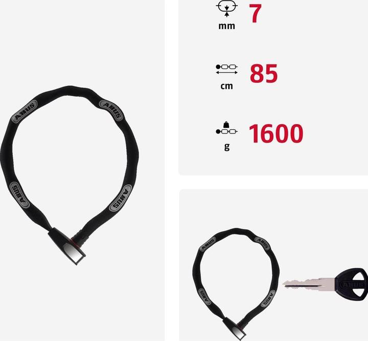 Produktbild Abus Steel-O-Chain 8807K (85 cm)