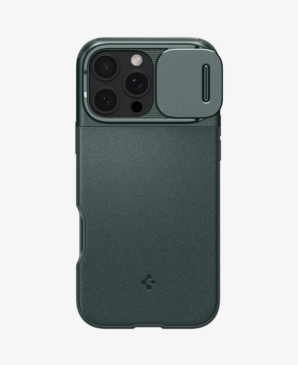 Produktbild Spigen Optik Armor Mag Magsafe Hülle für iPhone 16 Pro Max 6,9" abgrundtief grün (Apple iPhone 16 Pro Max)