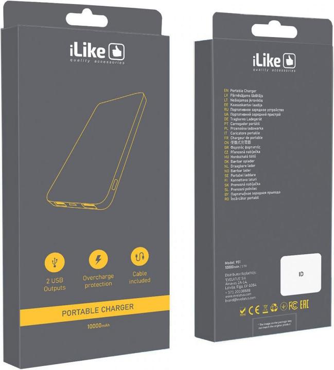 Actual product image iLike Power Bank 951 10000 mAh (10000 mAh)