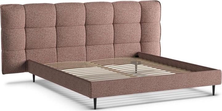 Actual product image Micadoni Storage Bed With Headboard, "Eric", Pink Melange, 220x270x114 Made in Europe (180 x 200 cm)
