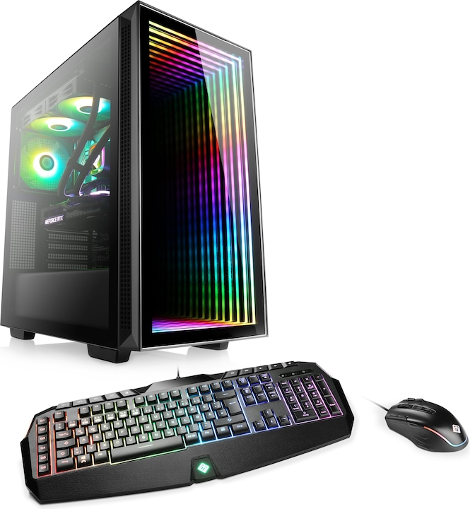Actual product image CSL Gaming PC M10140H (AMD Ryzen 7 7800X3D, 16 GB, 1000 GB, GeForce RTX 4070)