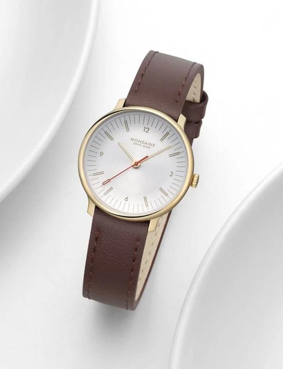 Immagine prodotto Mondaine MLE.33110.LGV Orologio da donna Doppio 33mm (Orologio da polso analogico, Fatto in Svizzera, 33 mm)
