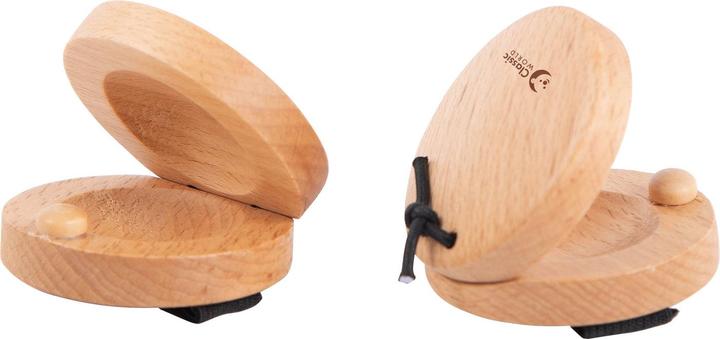 Classic World Wooden castanets, 2 pieces.