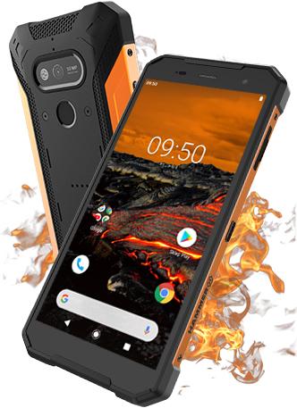 Actual product image Myphone HAMMER Explorer (5.72 inch) Dual SIM Android 9.0 USB Type-C (32 GB, Black, Orange, Dual SIM, 4G)