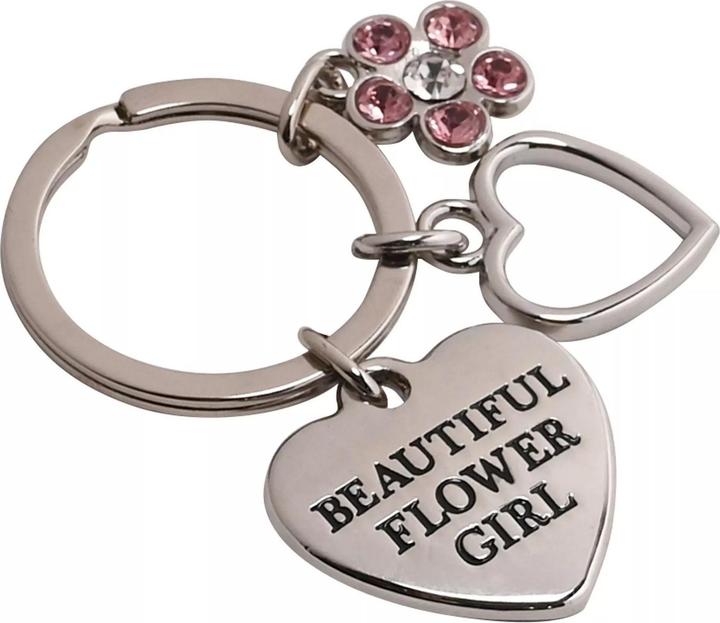 Actual product image Amore Flower Girl Charm Keyring