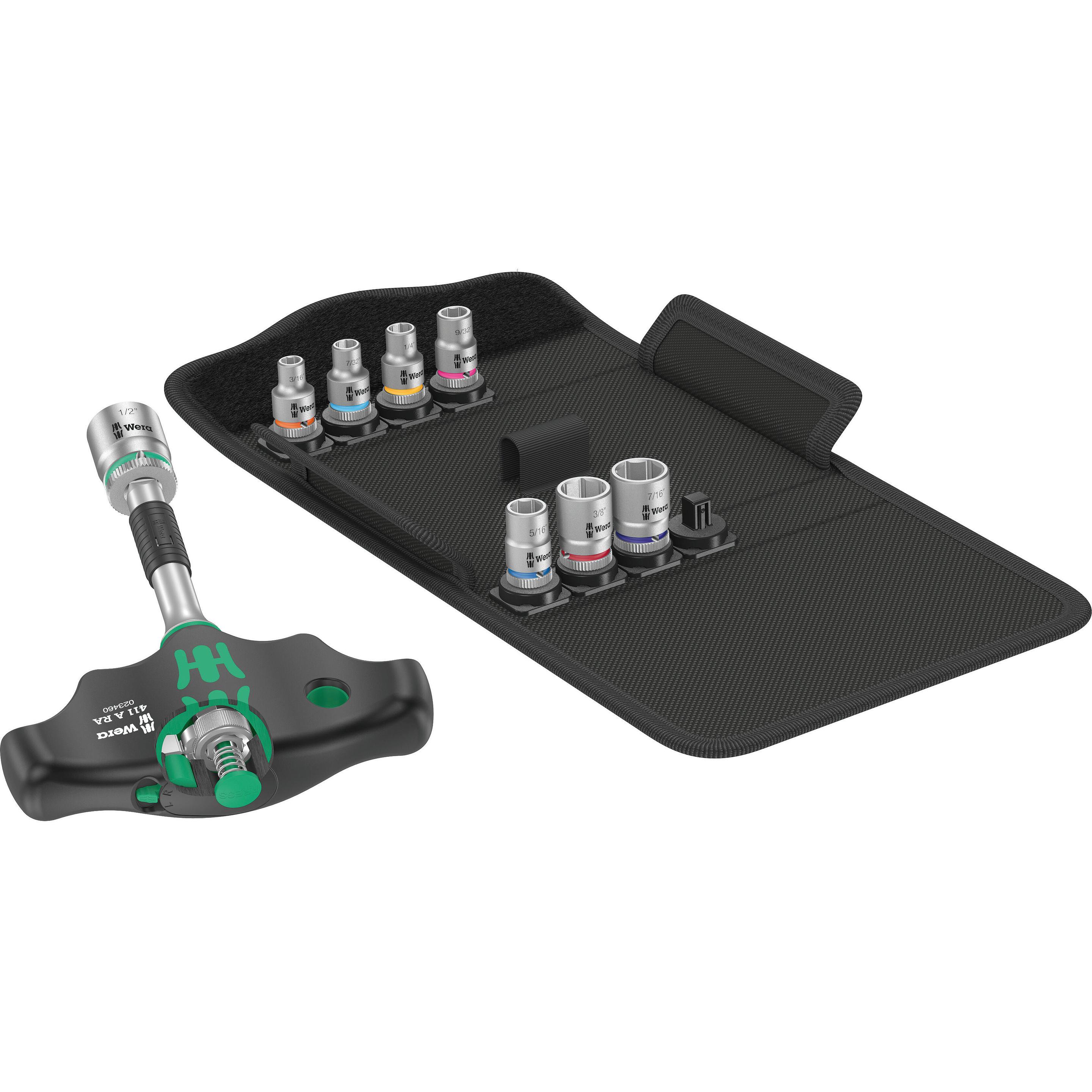 Wera, Bits, Kraftform Kompakt 400 RA Set Imperial 2 (1/4", 9/32", 1/2", 3/8", 5/16")