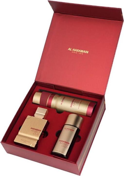 Actual product image Al Haramain Amber Oud Ruby Edition Unisex Gift Set (Perfume set)