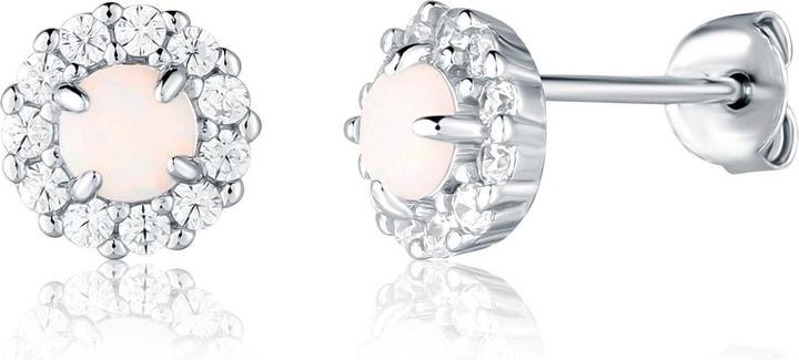 Immagine prodotto JVD Sparkling Silver Earrings With Artificial Opal