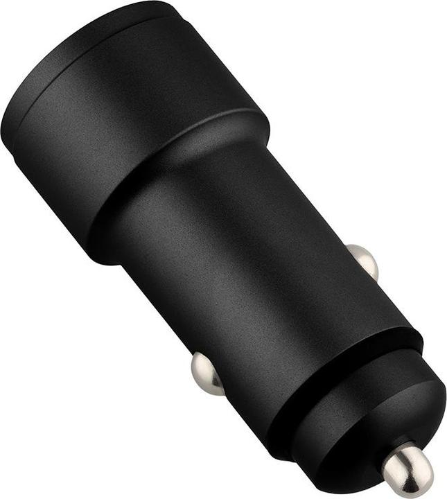 Actual product image Qualo aluminum car charger USB-C USB-A 38W QLS-AC-38