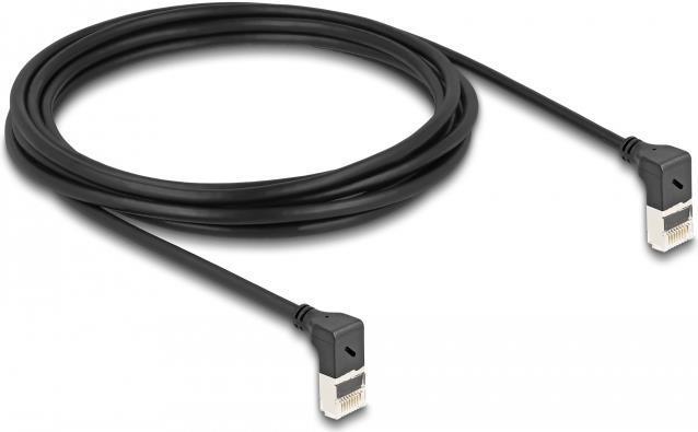 Actual product image Delock RJ45 network cable Cat.6A S/FTP Slim 90° bottom / bottom (S/FTP, CAT6a, 3 m)