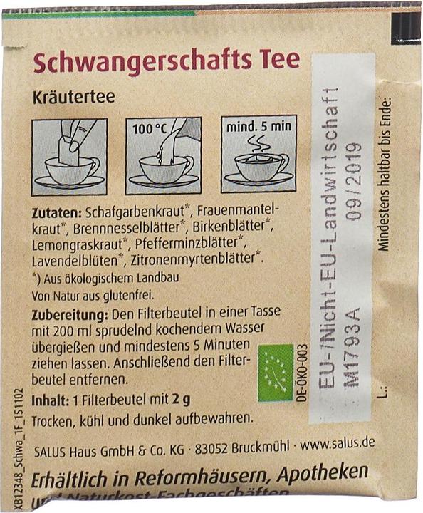 Image du produit Salus Schwangerschaftstee bio tisanes (64 g)