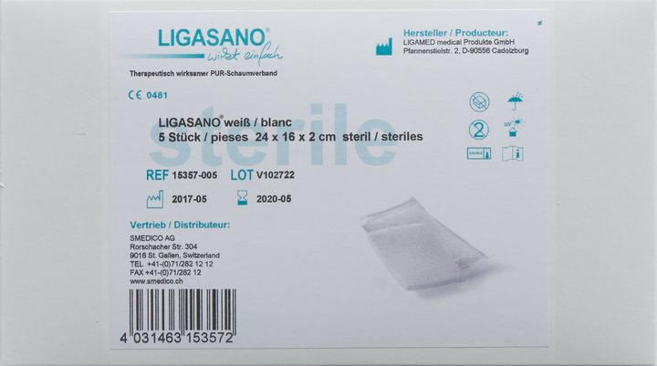 Produktbild Ligasano Schaumstoff Kompressen 24x16x2cm steril