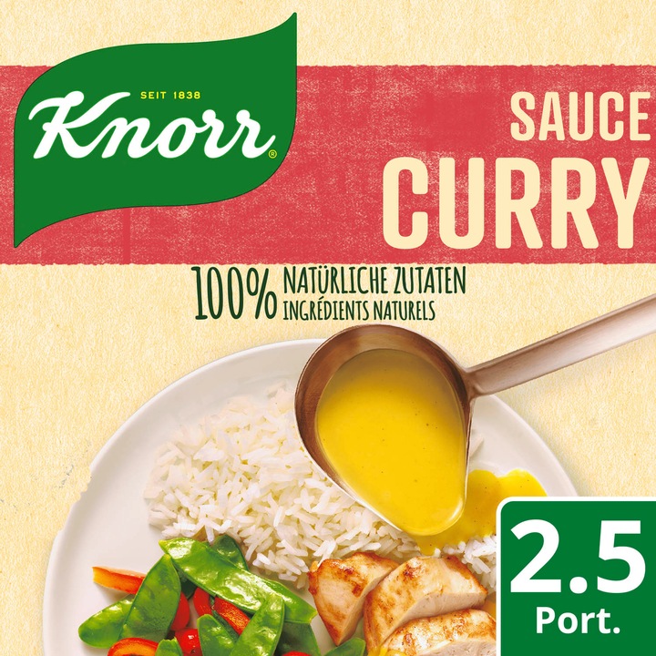 Image du produit Knorr 100% naturel sauce curry sachet pour des légumes tendres & des plats de viande fins (38 g)