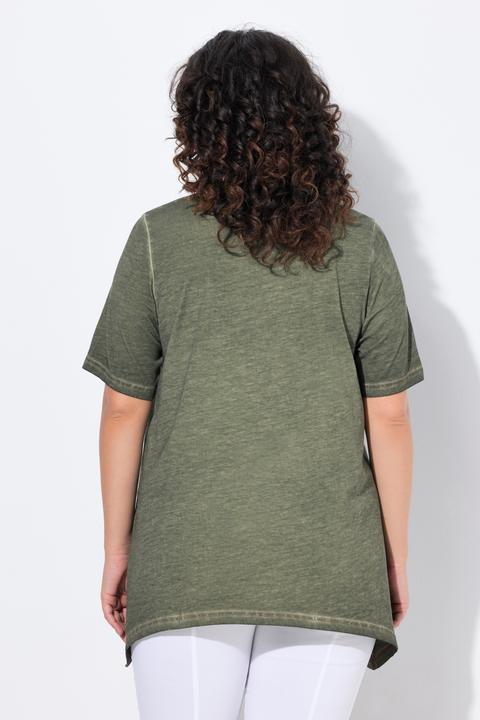 Produktbild Ulla Popken T-Shirt, cold dyed, A-Linie, V-Ausschnitt, Halbarm (42, 44)