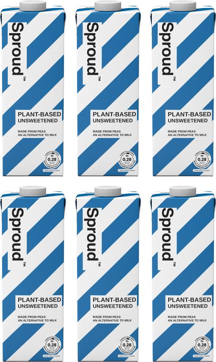 Etichetta energetica Sproud Ungesüsstes Getränk auf Erbsenbasis (6 x 100 cl)