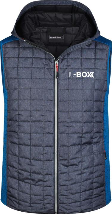 Produktbild L-Boxx Herren Hybrid Strickfleece Gilet Weste - royal melange / anthracite melange Grösse M (M)
