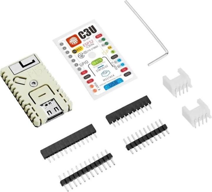 Produktbild M5Stack Entwicklerboard M5stamp C3U Mate mit Pin Headers