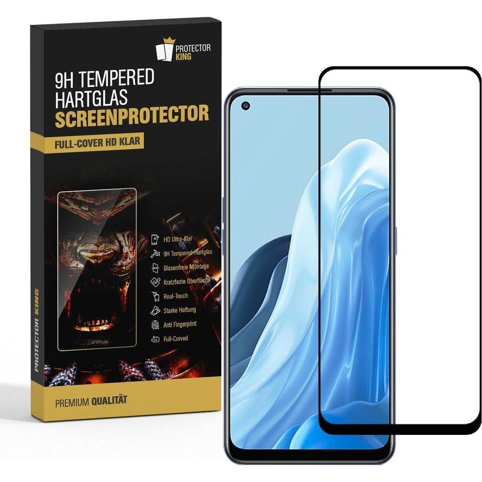 Protectorking 6x echtes Tempered 9H Panzerhartglas 3D KLAR (6 Stück, Oppo Find X5 Lite), Smartphone Schutzfolie