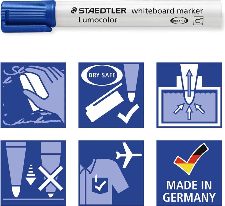 Actual product image Staedtler Lumoc. Whiteb. Mar. blue on sheet 3513BKDA (Blue, 2 mm, 1 x)