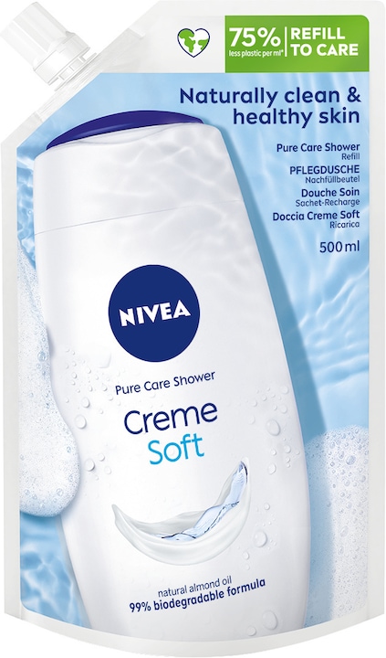 Actual product image NIVEA DUPLIKAT Care Shower Cream Soft Refill (500 ml)