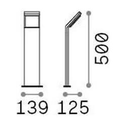 Thumbnail - Ideal lux, Stehlampe, STYLE LED Stehleuchte 9W Grau IP54 neutralweiss 322544 (1100 lm)