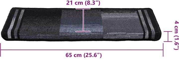 Produktbild vidaXL Treppenmatte (65 x 21 cm)