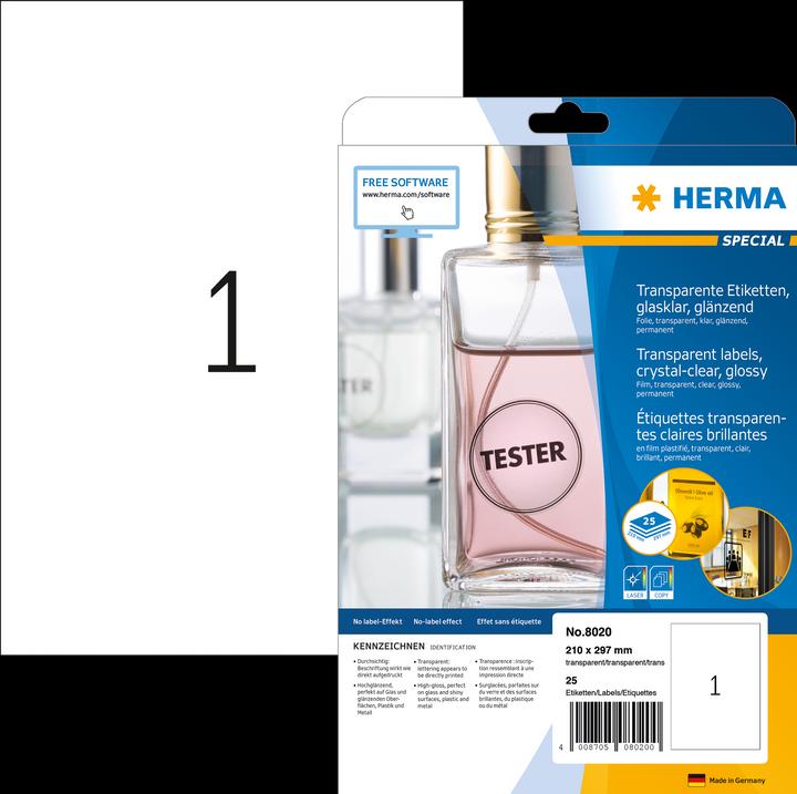 Immagine prodotto Herma Etichette trasparenti A4