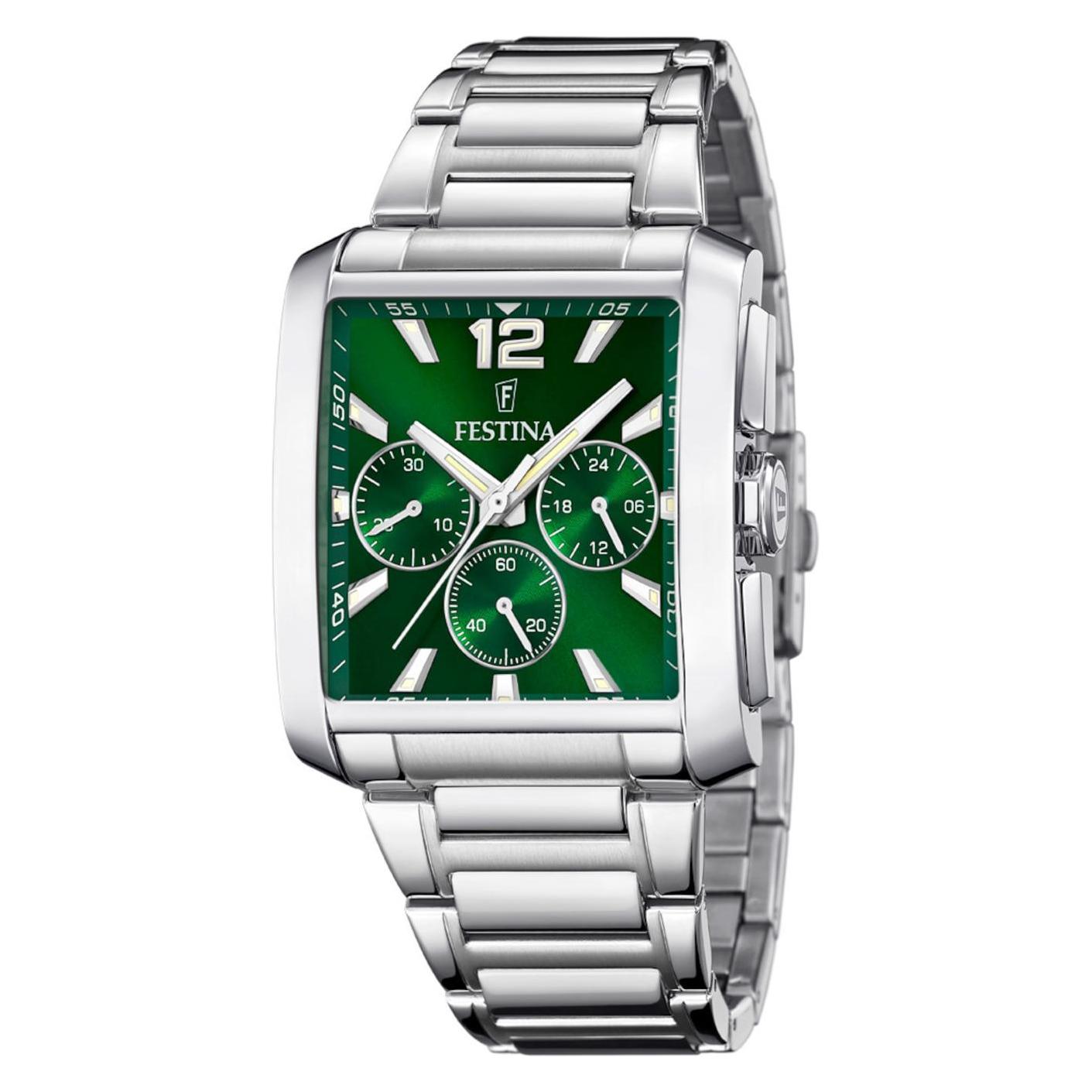 Festina, Armbanduhr, Timeless Chronograph, Silber, (Chronograph, 38 mm)