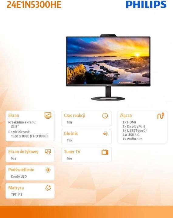 Image du produit Philips 24E1N5300HE/00 (1920 x 1080 pixels, 23.80")