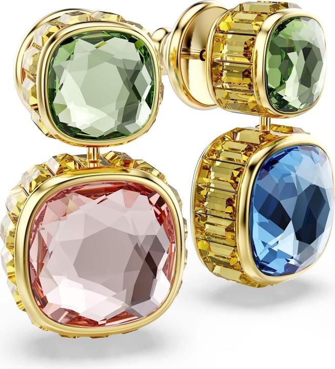 Immagine prodotto Swarovski Chroma Drop Ohrhänger Kissenschliff Mehrfarbig Gold (Metallo Swarovski)